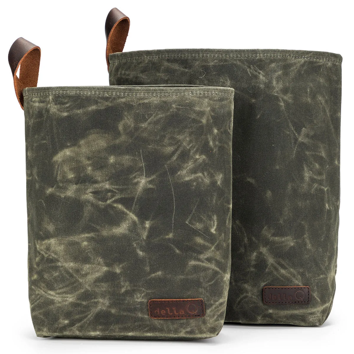 della Q Maker's Canvas Knit Sacks (Set of 2) - Olive