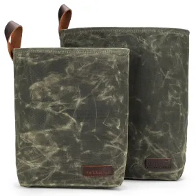 della Q Maker's Canvas Knit Sacks (Set of 2) - Olive
