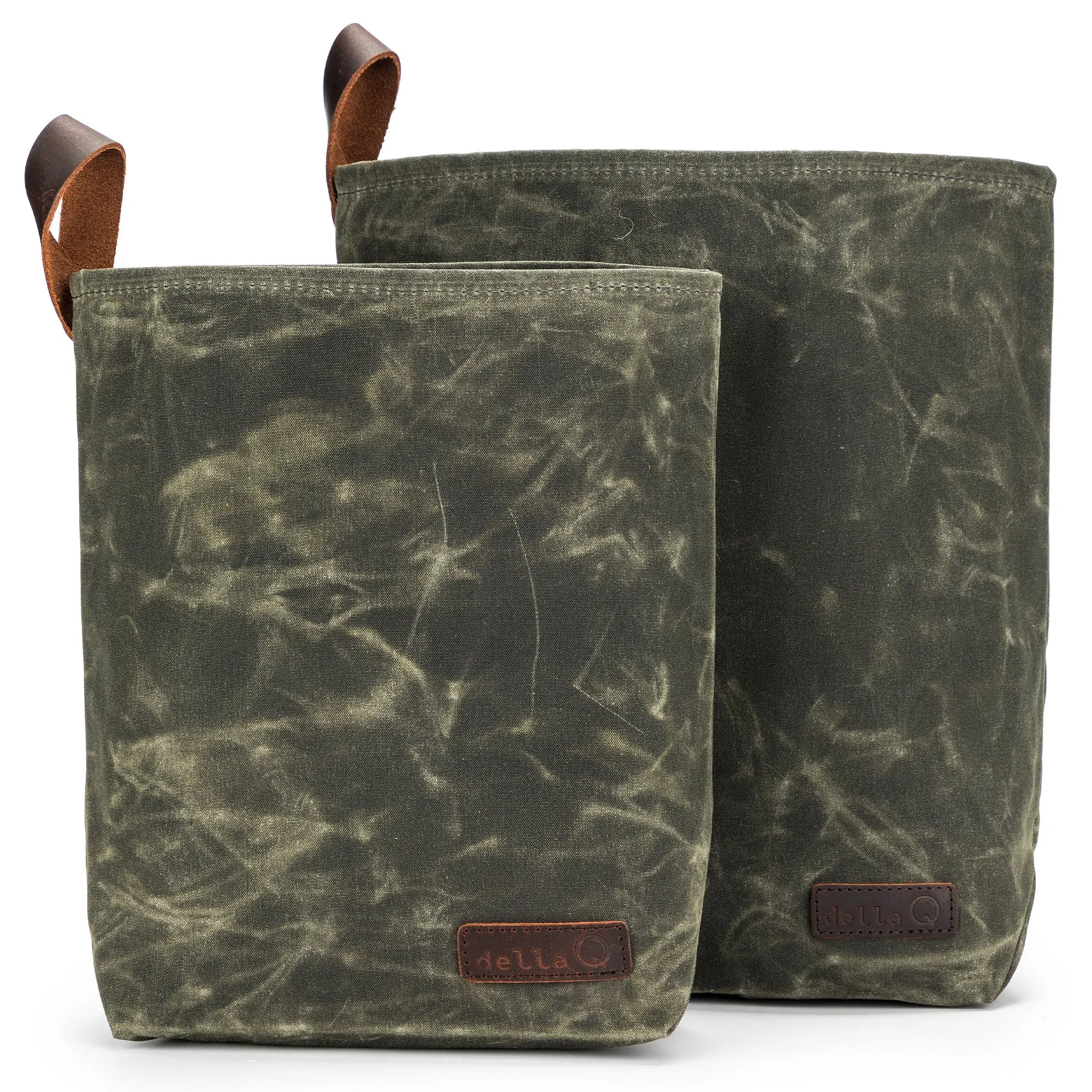 della Q Maker's Canvas Knit Sacks (Set of 2) - Olive