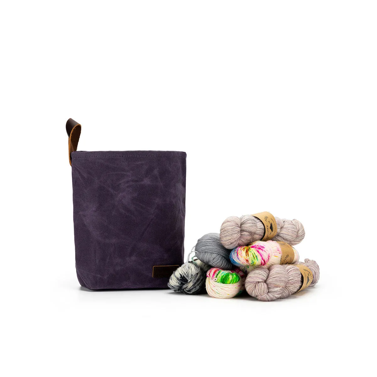 della Q Maker's Canvas Knit Sacks (Set of 2) - Purple
