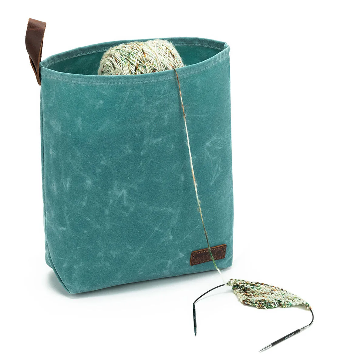 della Q Maker's Canvas Knit Sacks (Set of 2) - Teal