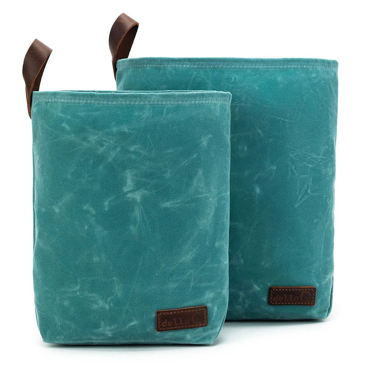 della Q Maker's Canvas Knit Sacks (Set of 2) - Teal