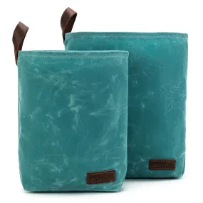 della Q Maker's Canvas Knit Sacks (Set of 2) - Teal