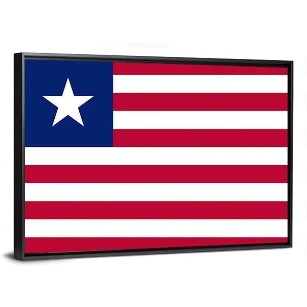 Flag Of Liberia Canvas Wall Art