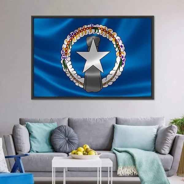 Flag Of Northern Mariana Islands Canvas Wall Art