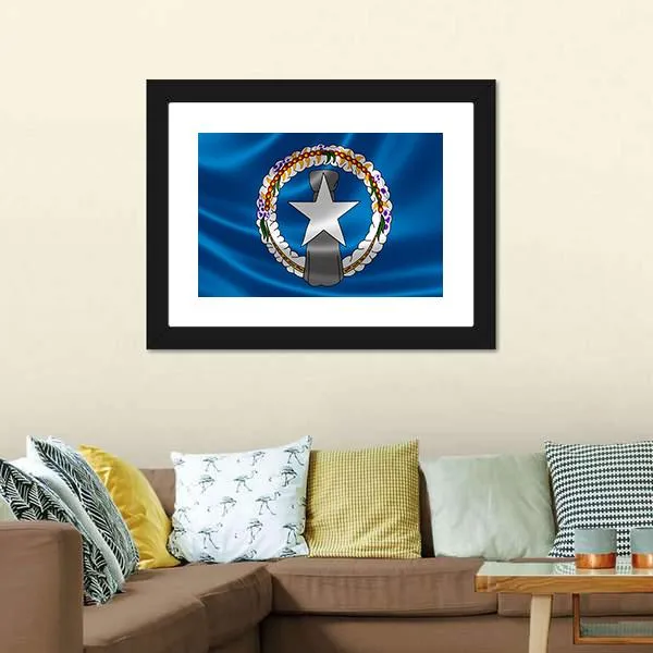 Flag Of Northern Mariana Islands Canvas Wall Art