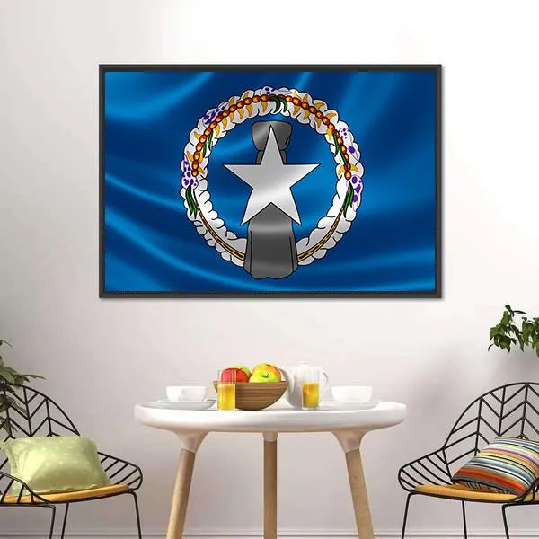 Flag Of Northern Mariana Islands Canvas Wall Art