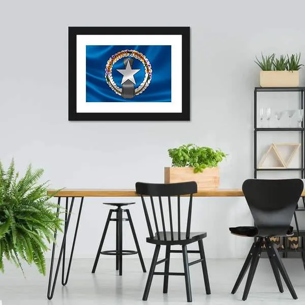 Flag Of Northern Mariana Islands Canvas Wall Art