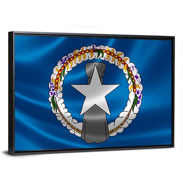 Flag Of Northern Mariana Islands Canvas Wall Art
