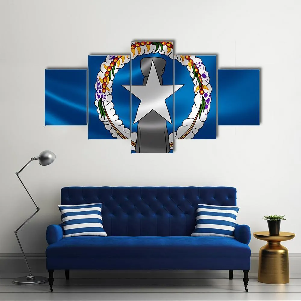 Flag Of Northern Mariana Islands Canvas Wall Art