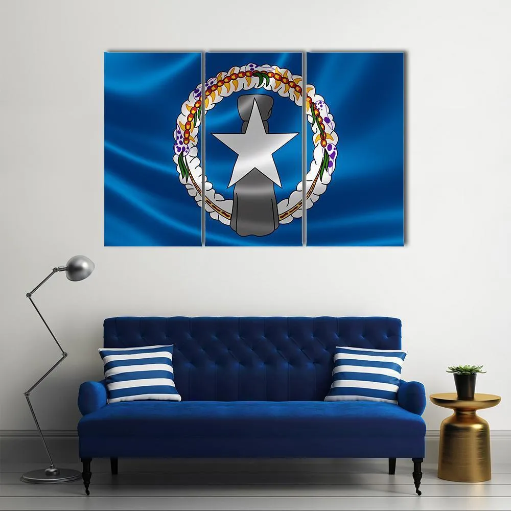 Flag Of Northern Mariana Islands Canvas Wall Art