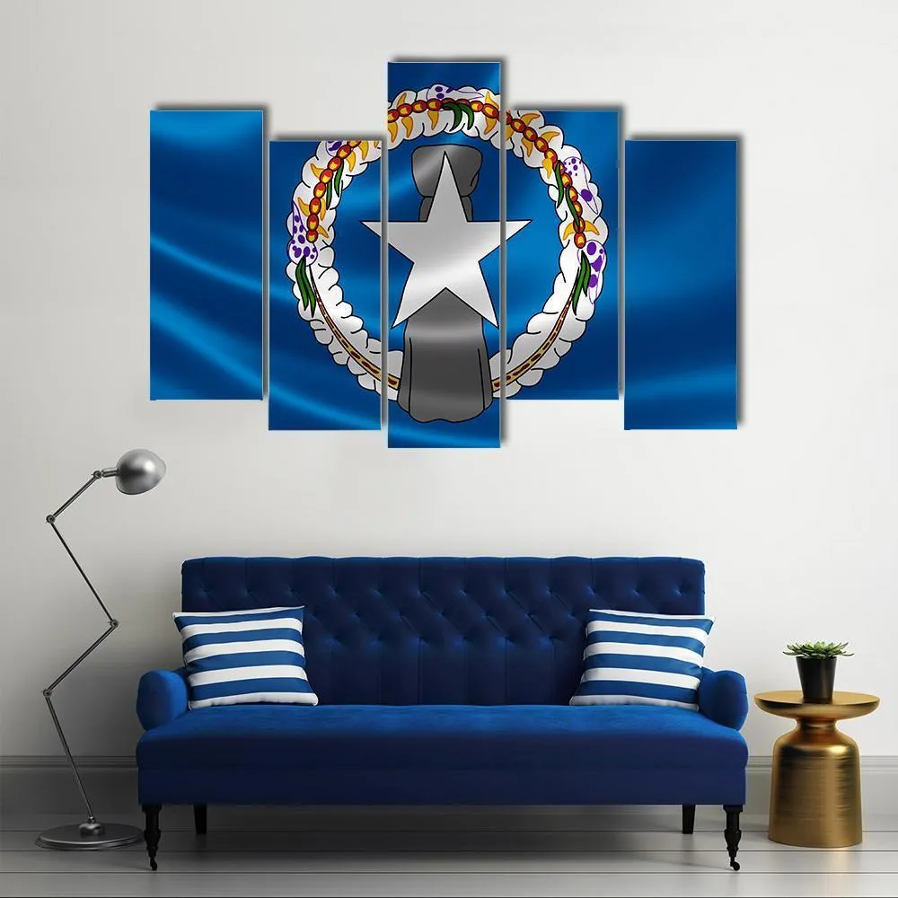 Flag Of Northern Mariana Islands Canvas Wall Art