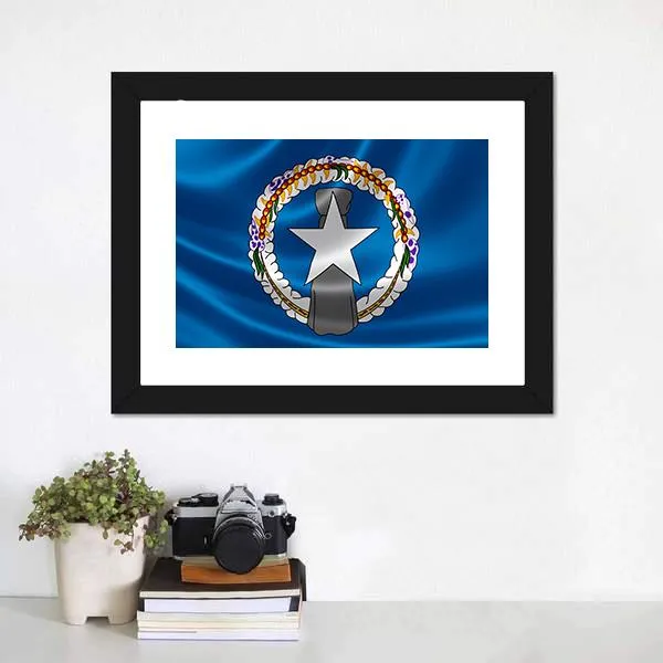 Flag Of Northern Mariana Islands Canvas Wall Art