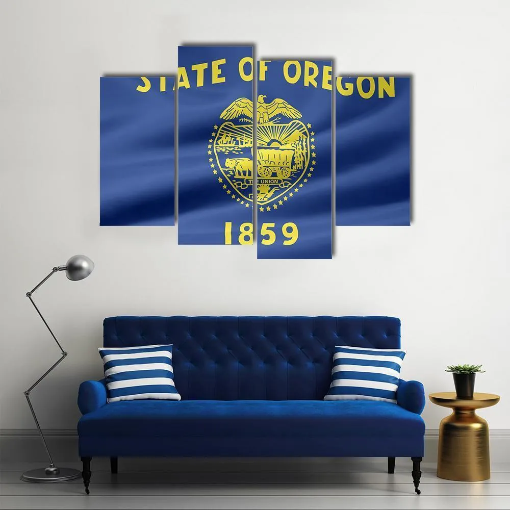 Flag Of Oregon Canvas Wall Art
