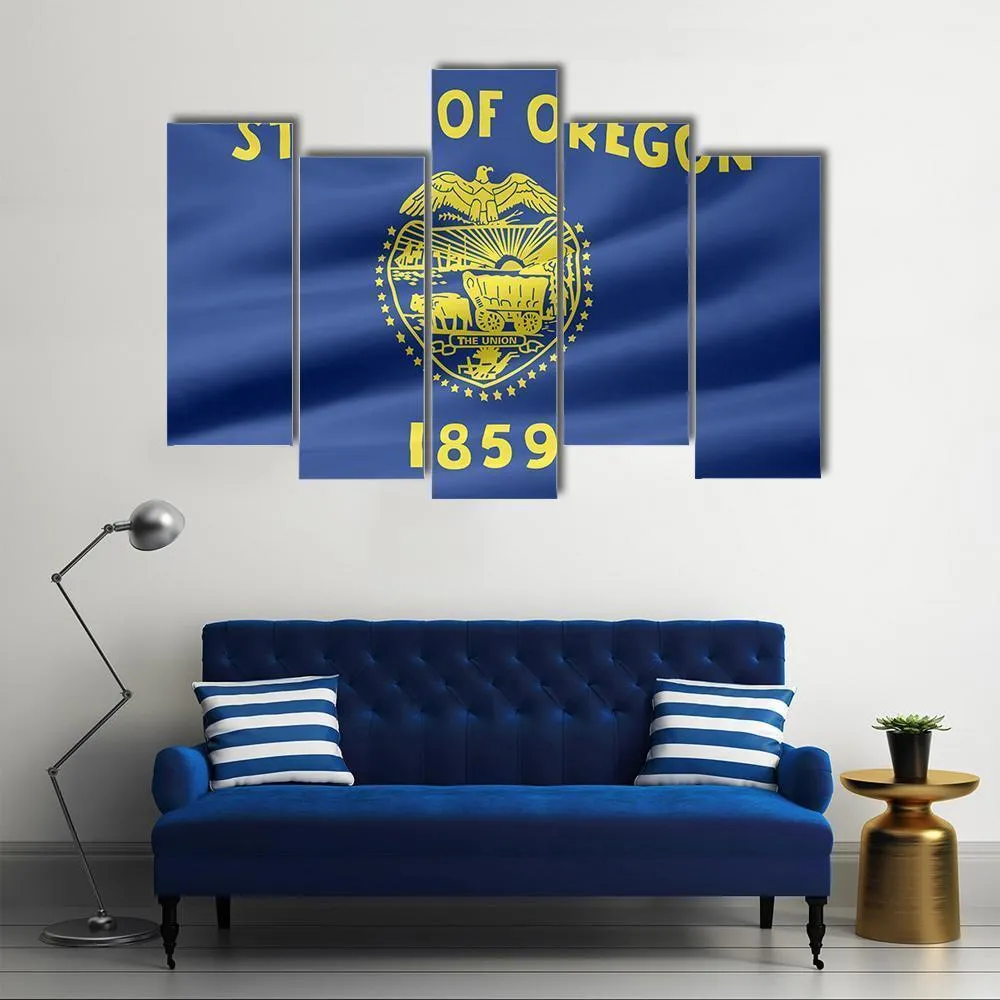 Flag Of Oregon Canvas Wall Art
