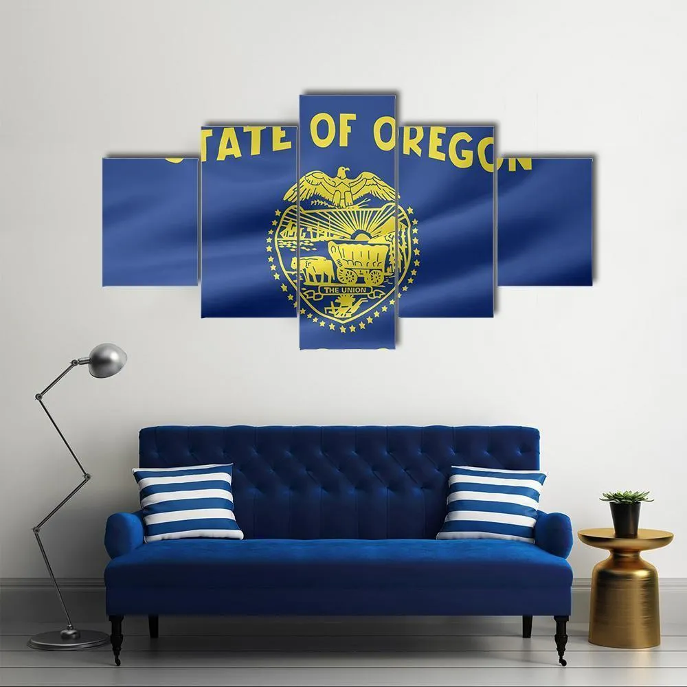 Flag Of Oregon Canvas Wall Art