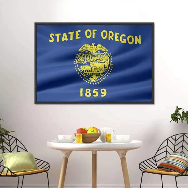 Flag Of Oregon Canvas Wall Art
