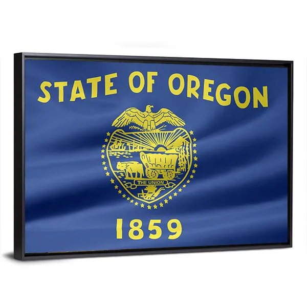 Flag Of Oregon Canvas Wall Art