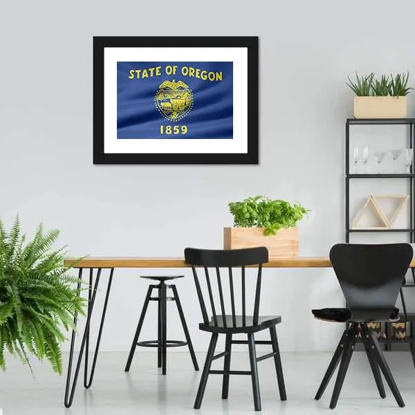 Flag Of Oregon Canvas Wall Art