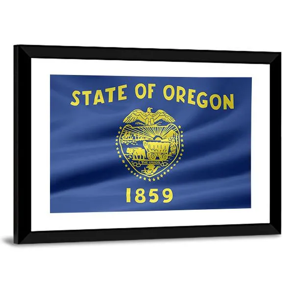 Flag Of Oregon Canvas Wall Art