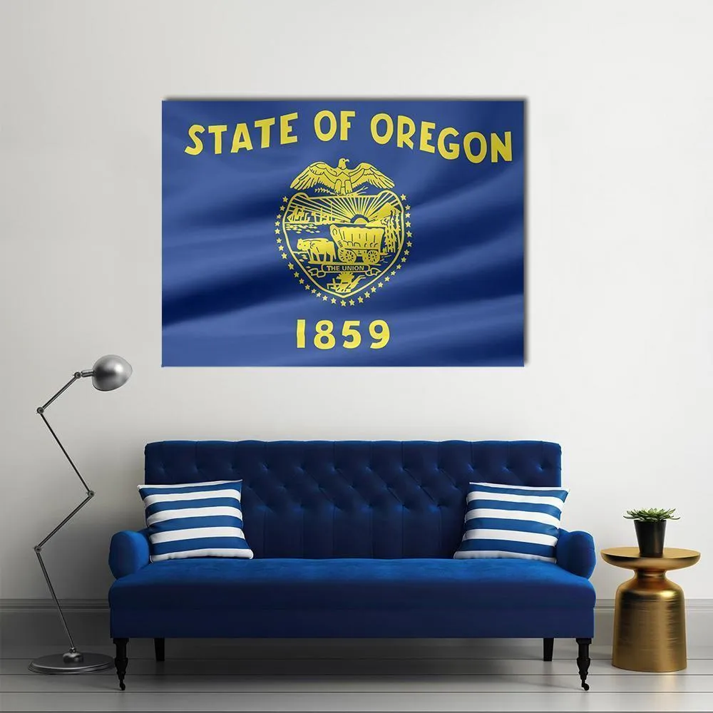 Flag Of Oregon Canvas Wall Art
