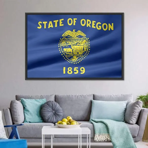 Flag Of Oregon Canvas Wall Art