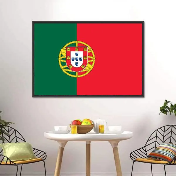 Flag Of Portugal Canvas Wall Art