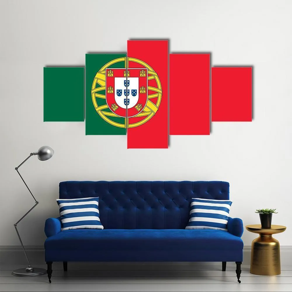 Flag Of Portugal Canvas Wall Art