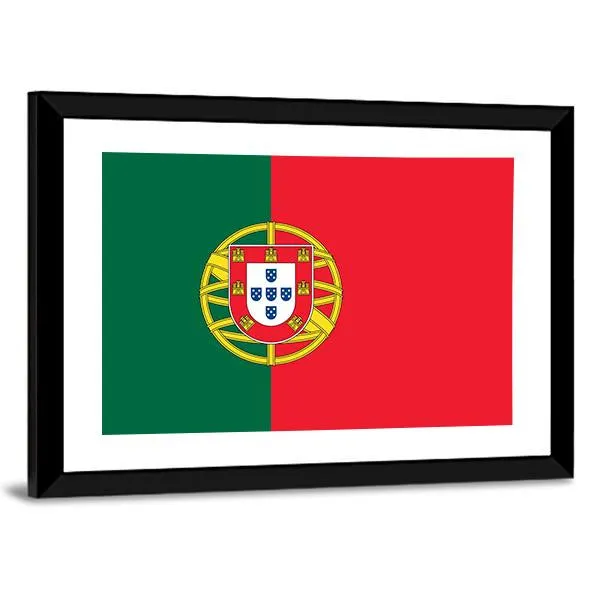 Flag Of Portugal Canvas Wall Art
