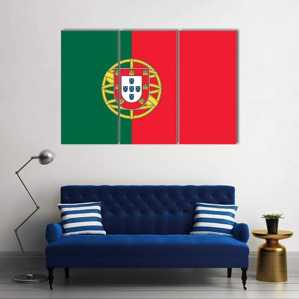 Flag Of Portugal Canvas Wall Art