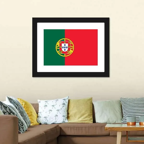 Flag Of Portugal Canvas Wall Art
