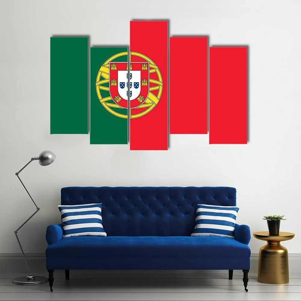 Flag Of Portugal Canvas Wall Art