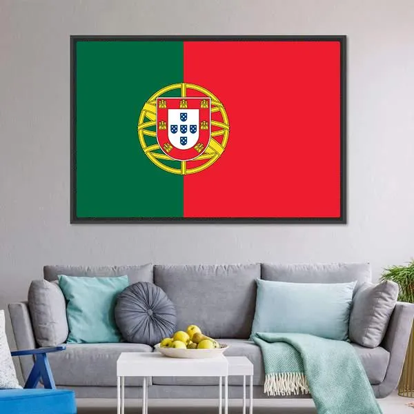 Flag Of Portugal Canvas Wall Art