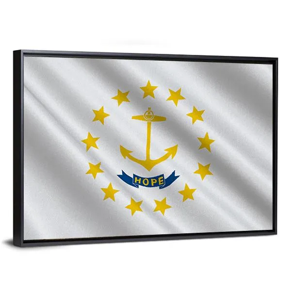 Flag Of Rhode Island Canvas Wall Art