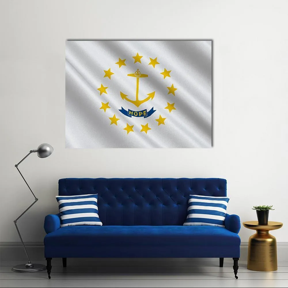 Flag Of Rhode Island Canvas Wall Art