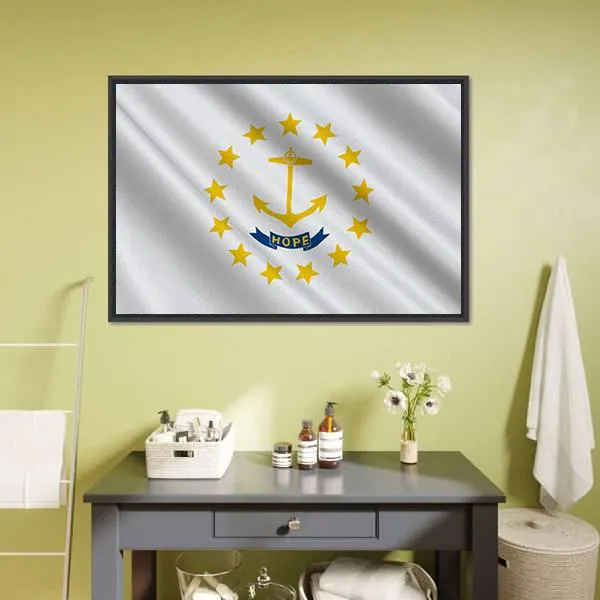 Flag Of Rhode Island Canvas Wall Art