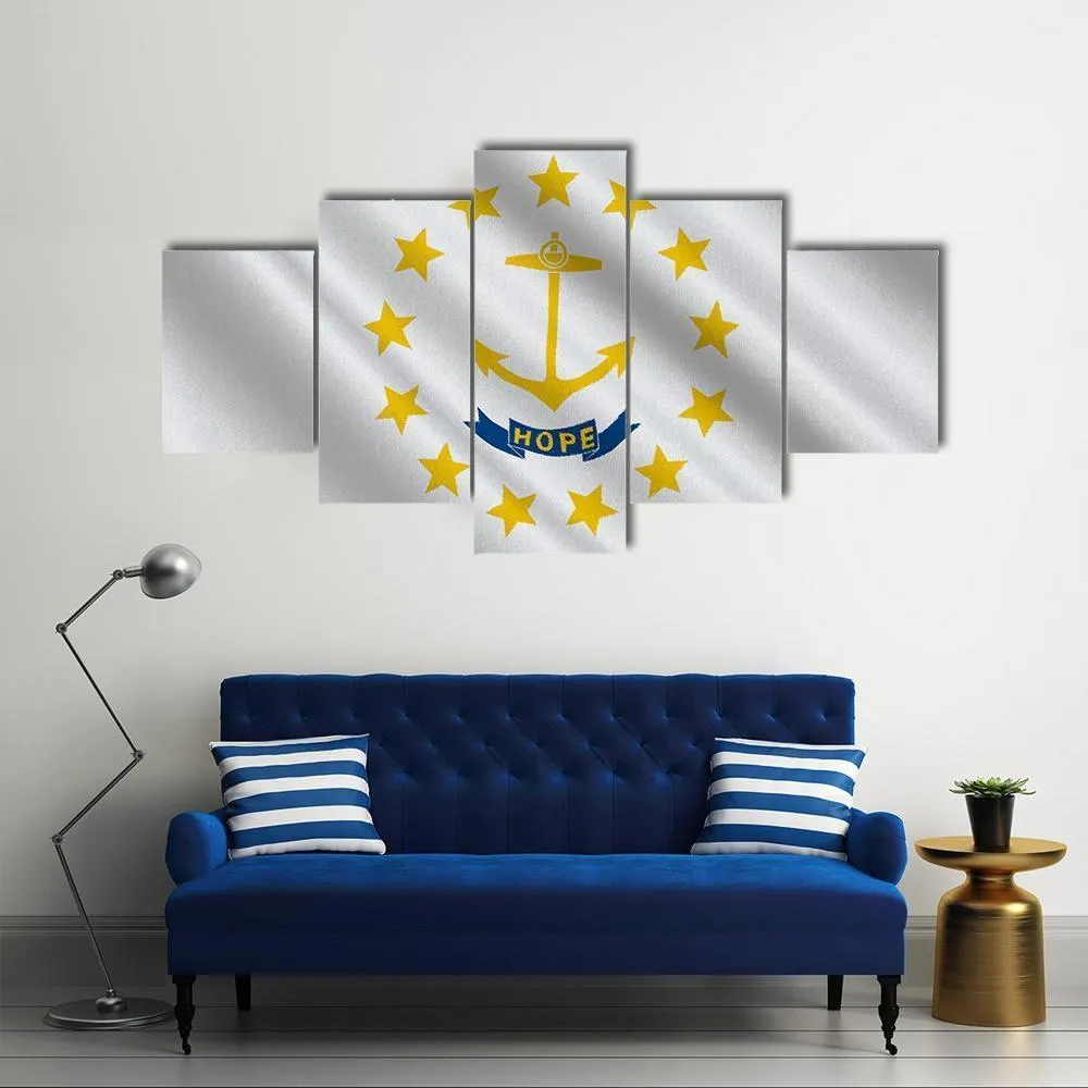 Flag Of Rhode Island Canvas Wall Art