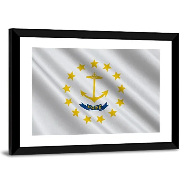 Flag Of Rhode Island Canvas Wall Art