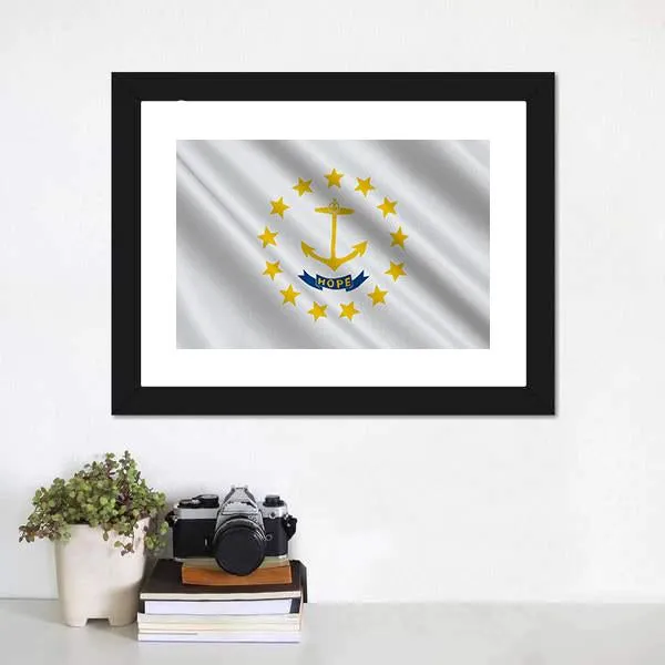 Flag Of Rhode Island Canvas Wall Art