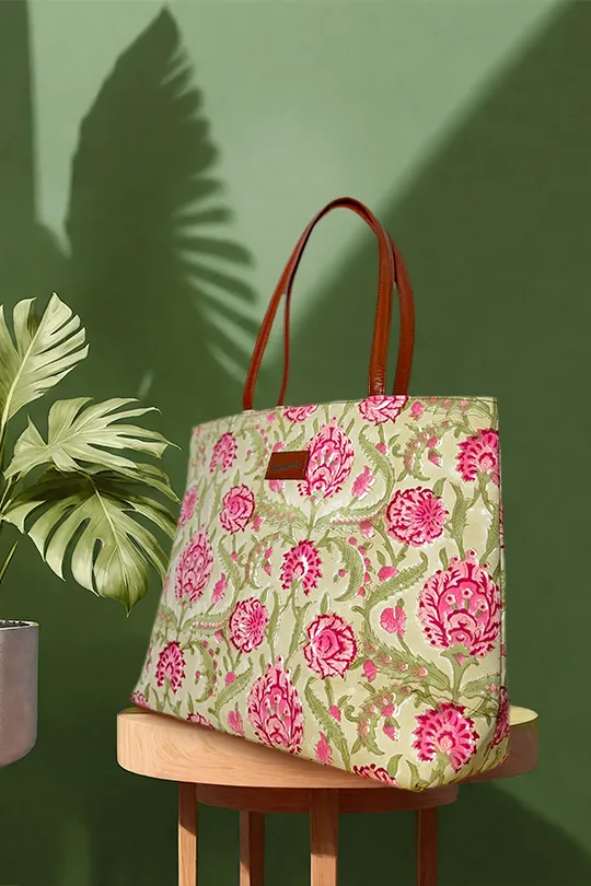 Geneva Garden Olive Green Classic Tote Bag