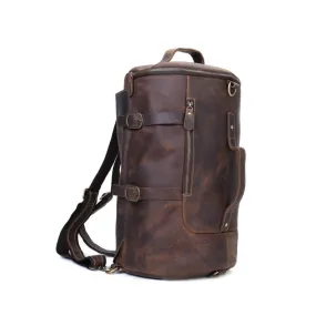 Handmade Vintage Leather Large Travel Backpack 