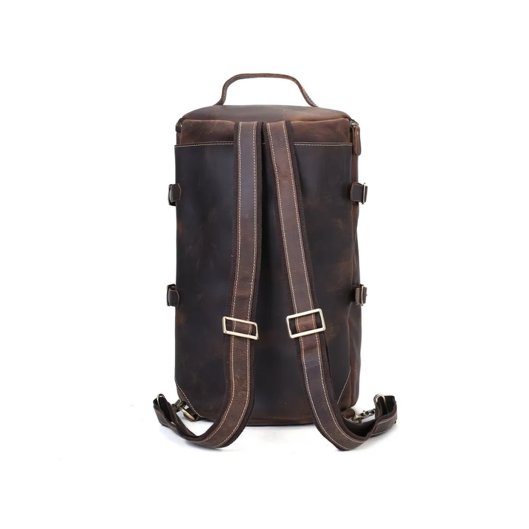 Handmade Vintage Leather Large Travel Backpack 