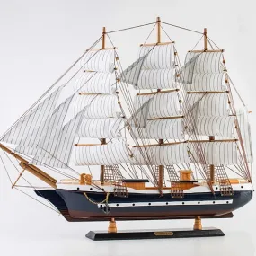 Mediterranean Pirate Limited Edition Full Crooked Sails Tall Ship Wood Model Sailboat Assembled