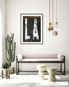 Modern Industrial LA Vintage Poster Print - Loft Style Wall Art