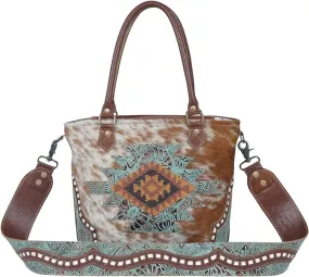 Myra Azure Hair-On Leather Bag
