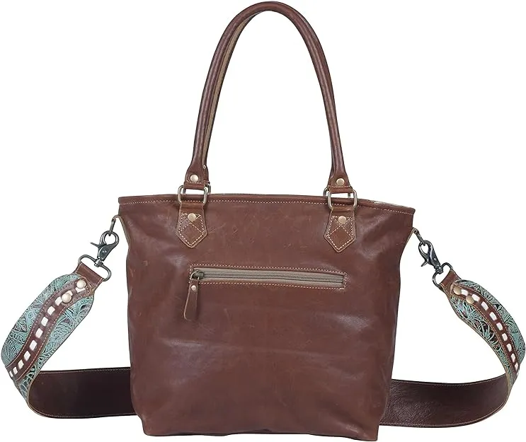 Myra Azure Hair-On Leather Bag