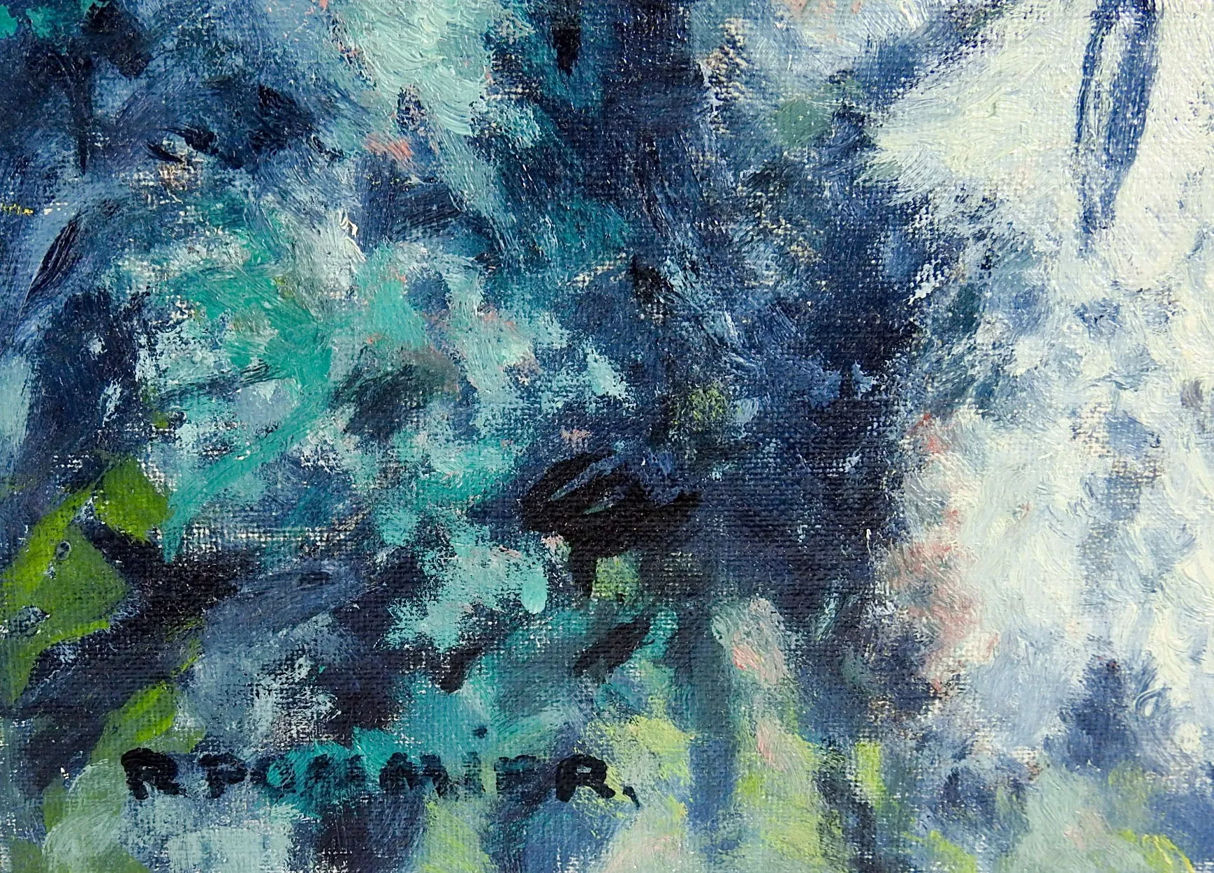 Night Owl In Blue Painting