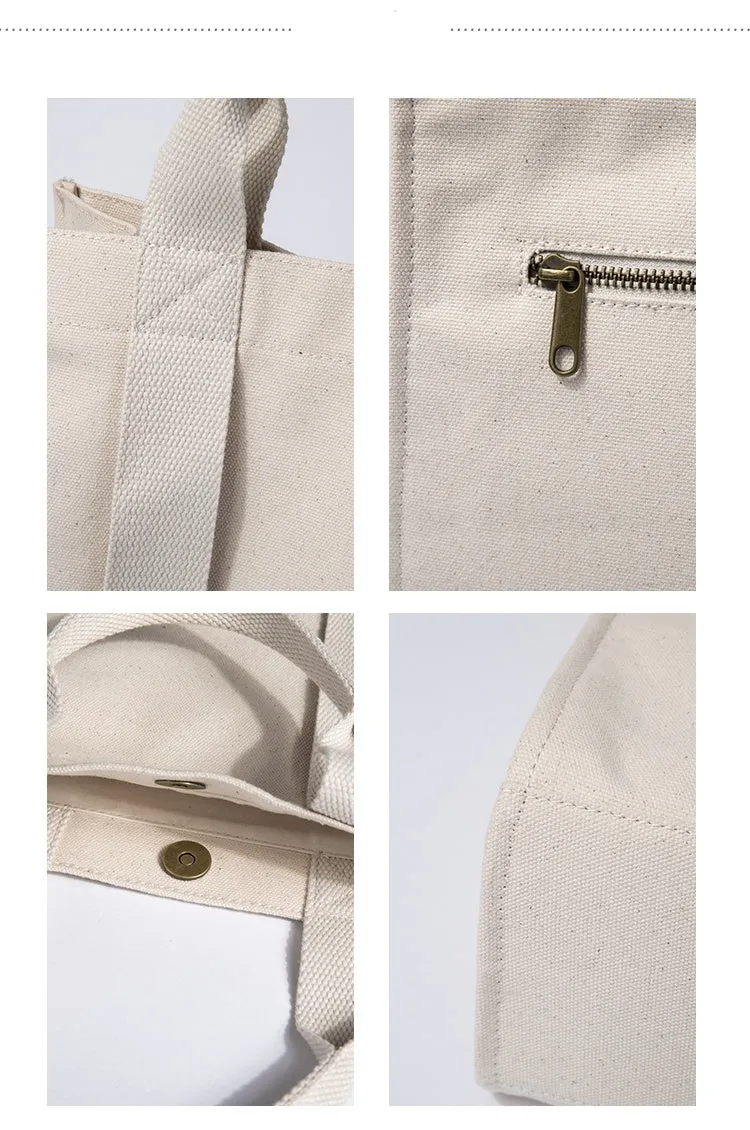 Organic Cotton Canvas Tote Bag Black Tote Bag Canvas Womens