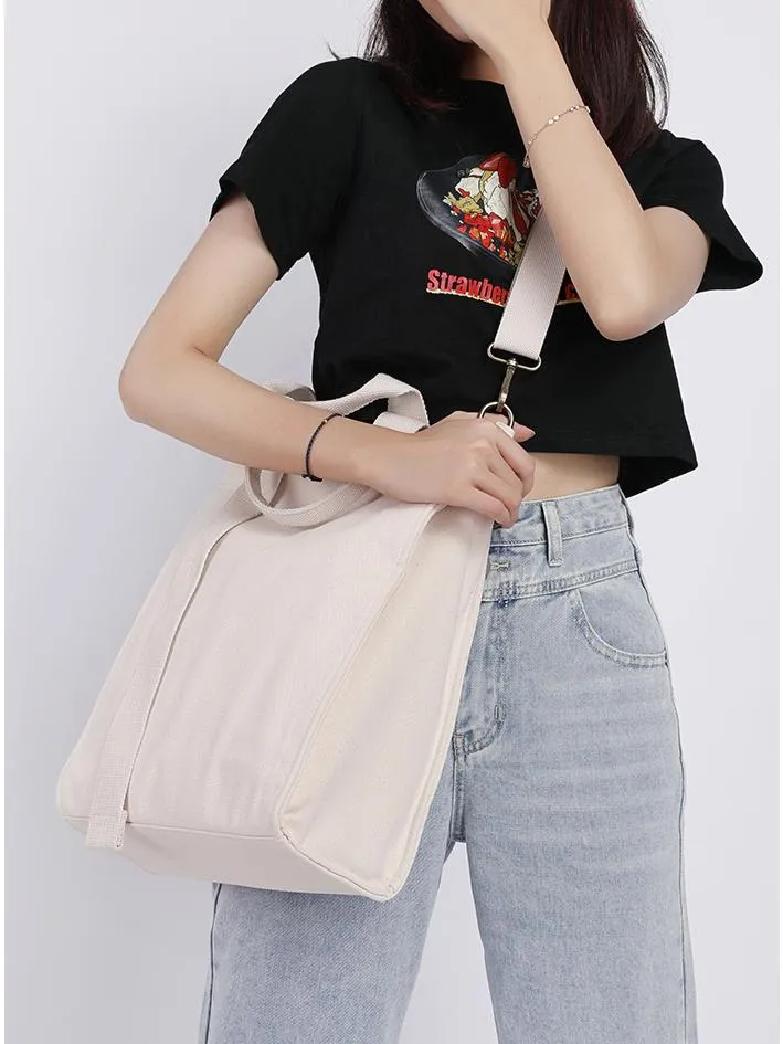 Organic Cotton Canvas Tote Bag Black Tote Bag Canvas Womens