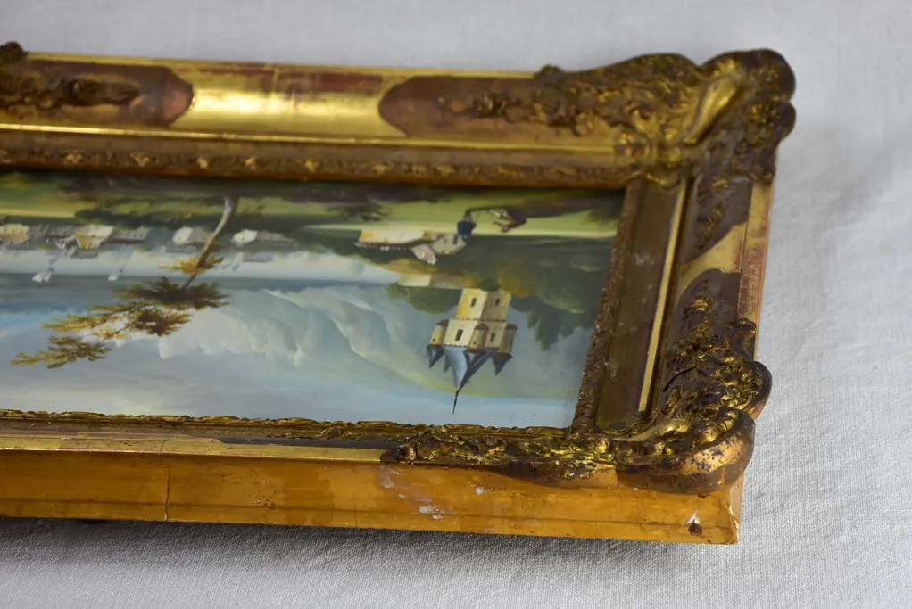 Pair of nineteenth-century Swiss landscape paintings - oil on canvas 24" x 18"